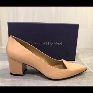 Nude Stuart Weitzman Patent Leather Pump
